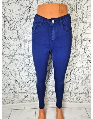 Moteriški tamsiai mėlyni džinsai
