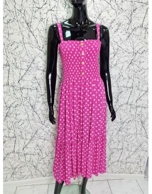 Moteriška ilga rožinė suknelė
