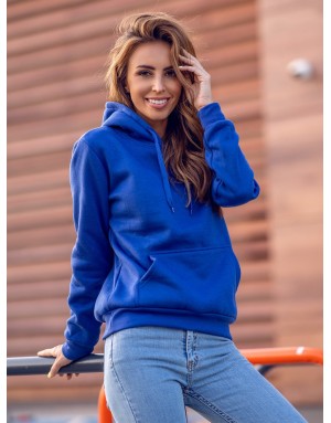 Moteriškas džemperis su gaubtuvu (mėlynas)